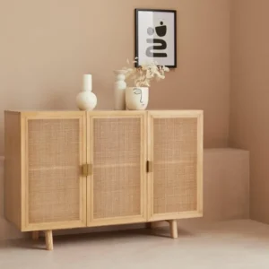 Comodă Lina LeGer Home cu usi din rattan, 120 cm