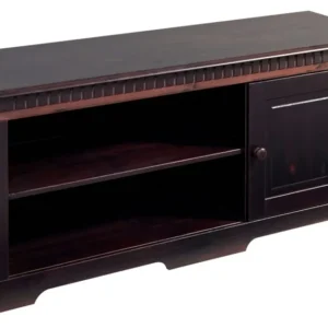 Comodă Tv Lisa din lemn masiv maro închis, 130 cm lungime