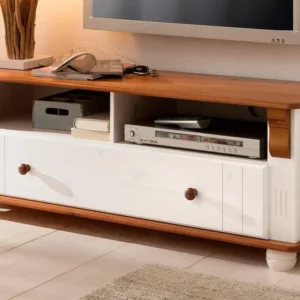 Comoda TV Adele din lemn masiv de pin, 120 cm