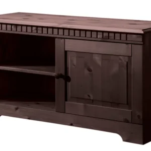 Comoda TV Cubrix din lemn masiv de pin maro, latime 94 cm