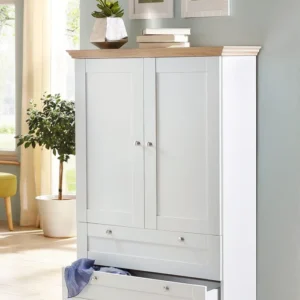 Comoda inalta »Binz« cu aspect de lemn, 84 cm latime
