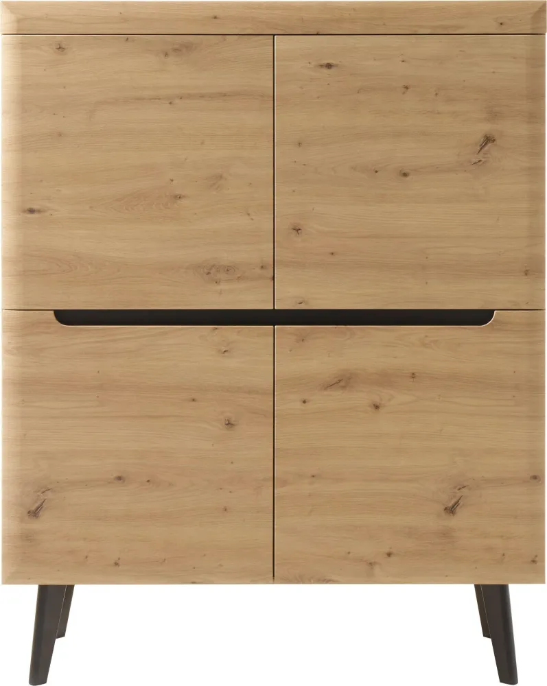 Comoda inalta »Torge« cu design scandinav, aspect de lemn, 107 cm latime