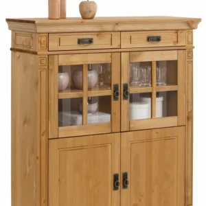 Comoda inalta Vinales natur din lemn de pin natur 112 cm