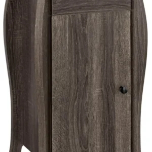 Comoda Ludwig cu mânere metalice, aspect de lemn, 80 cm inaltime