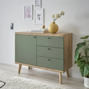Comoda Mavas stil scandinav verde 107 cm lățime