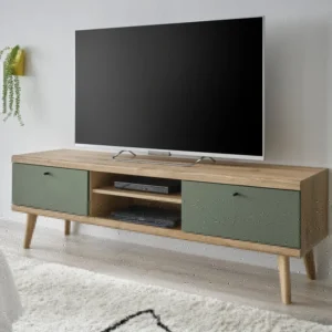 Comoda Tv Mavas stil scandinav verde 160 cm lățime