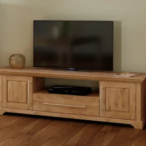 Comoda TV Meliss din lemn de pin natur 171 cm latime