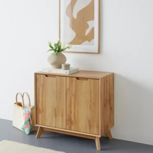 Comoda Pandrup cu aspect scandinav cu 2 uși 80 cm lățime