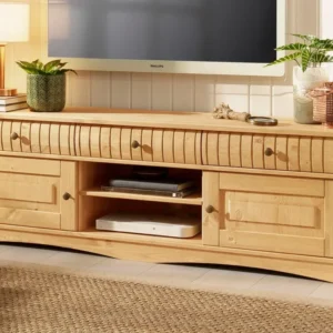 Comoda TV Teresa din lemn de pin natur 160 cm