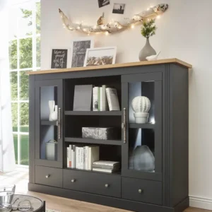 Comoda »WESTMINSTER« cu desgin elegant, gri inchis, lățime 160 cm