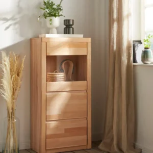 Comoda Woltra Silkeborg cu fronturi din lemn de fag, 60 cm latime