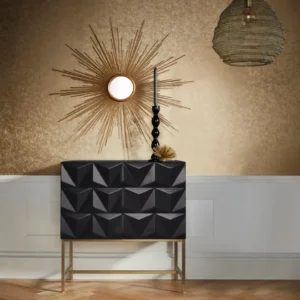 Consola Leonique Rovuma din MDF cu model relief, 80 cm latime