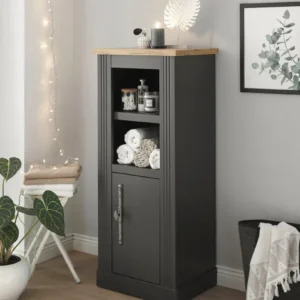Dulap midi WESTMINSTER în stil romantic gri inchis 119 cm inaltime