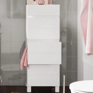 Dulap pentru baie Kaika cu 4 sertare alb, 40 cm lățime