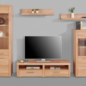Set de living Woltra Falco din 5 piese cu fronturi din lemn de fag