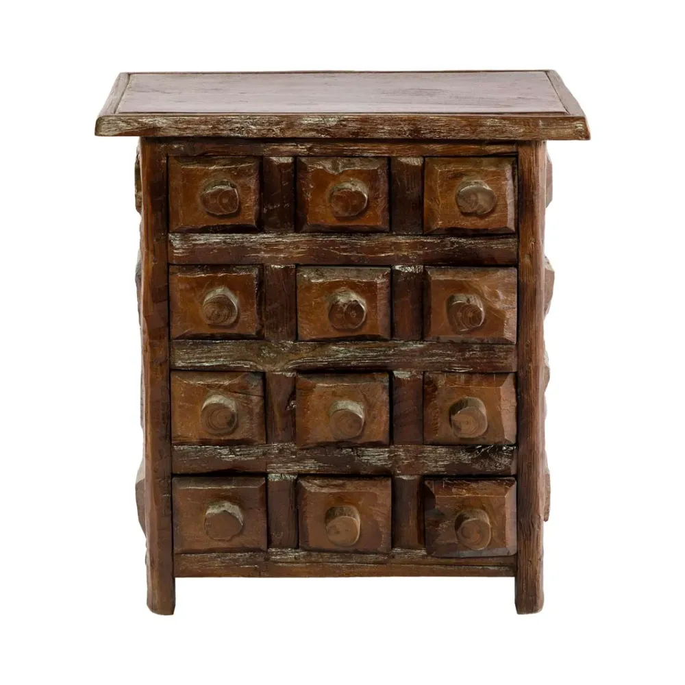 Bufet maro din lemn de tec Cottage Charm