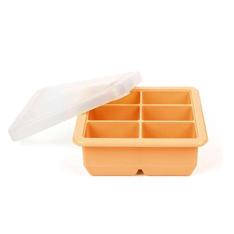 Haakaa Tavă de congelare din soft silicone cu capac - Caise