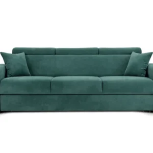 Canapea Extensibilă 3 locuri BELLAGIO, cu tetiere reglabile, 242x95x99 cm, Menta - Outlet
