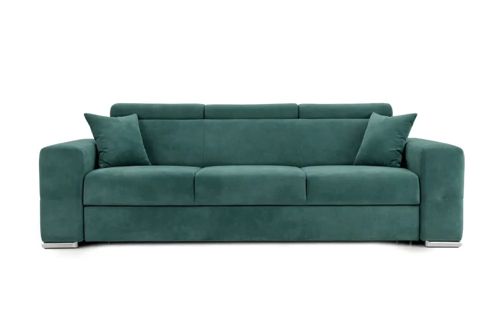 Canapea Extensibilă 3 locuri BELLAGIO, cu tetiere reglabile, 242x95x99 cm, Menta - Outlet