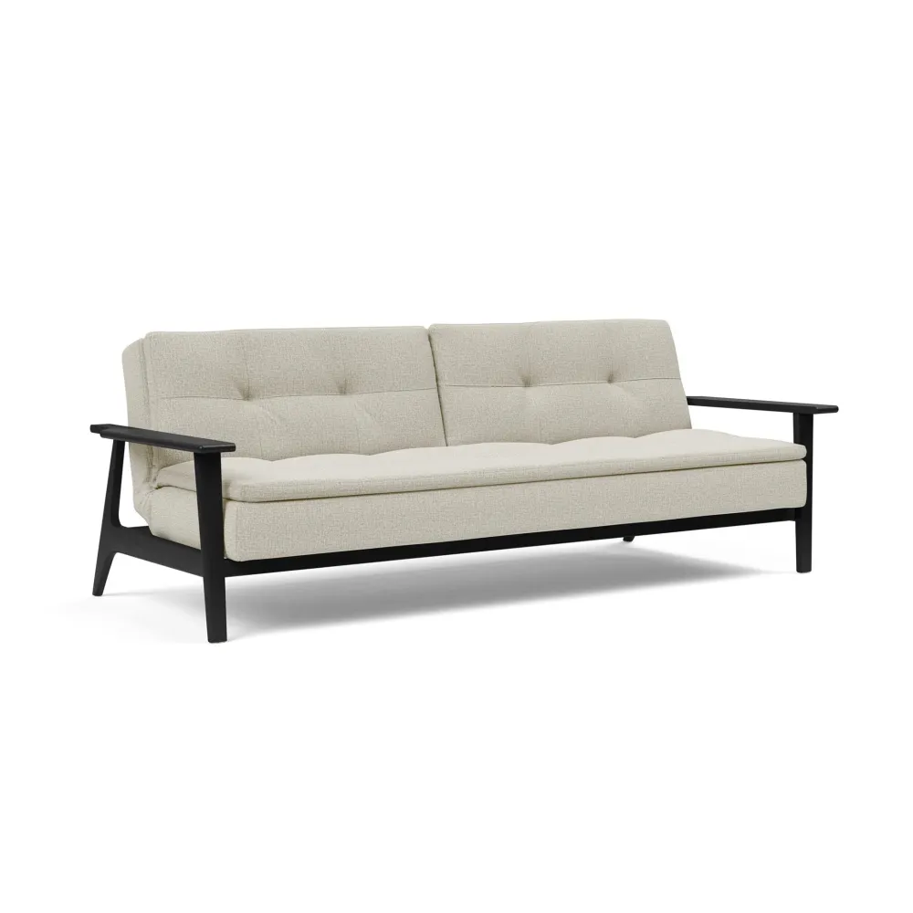 Canapea extensibila Dublexo Frej Smoked Oak Mixed Dance Natural 115x210cm