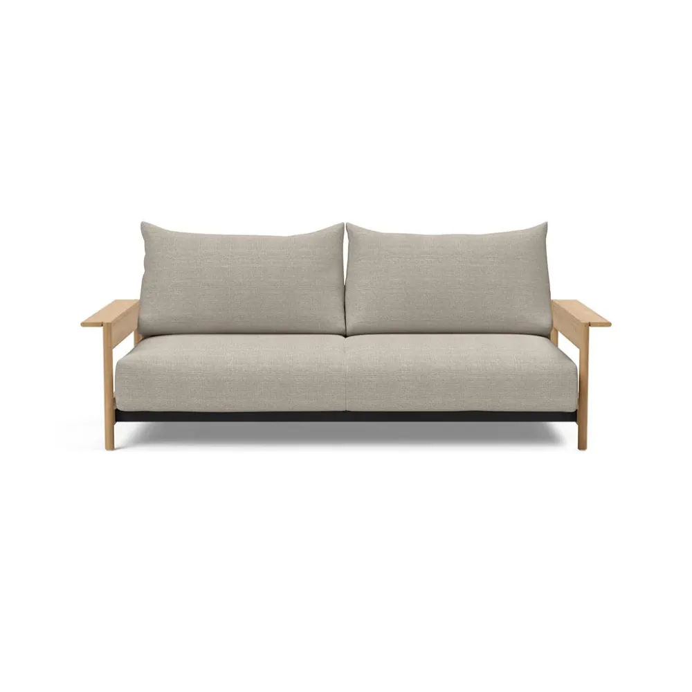 Canapea extensibila Malloy Wood Kenya Gravel 150x200cm