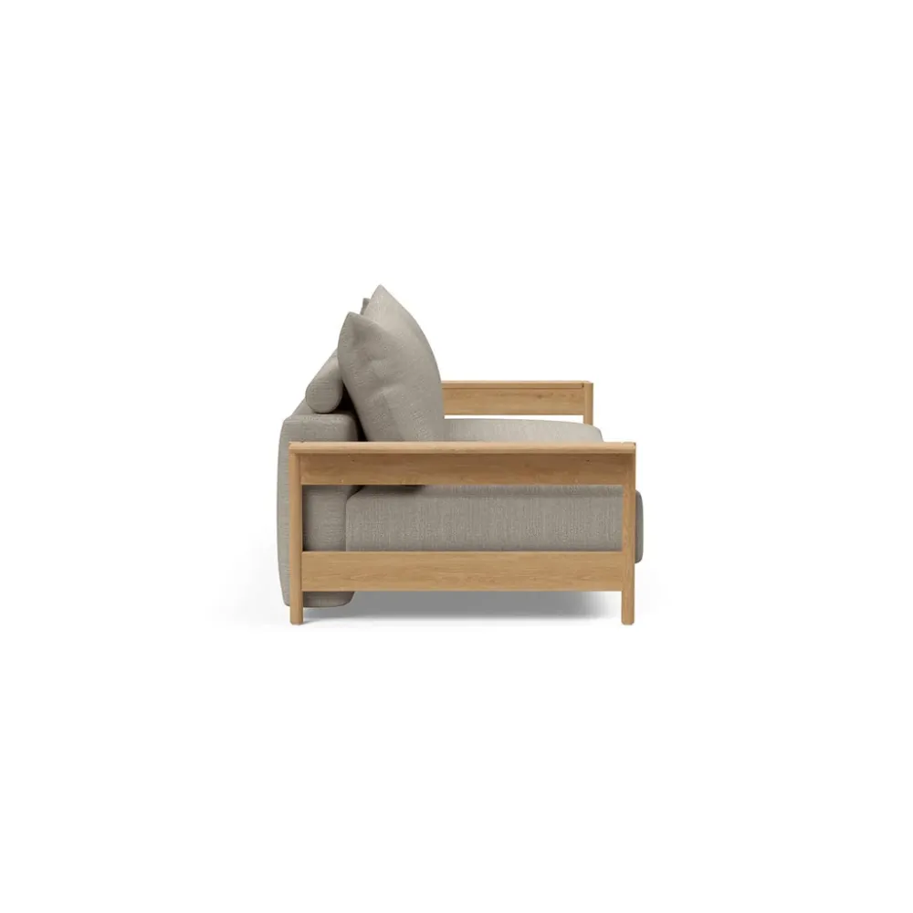 Canapea extensibila Malloy Wood Kenya Gravel 150x200cm