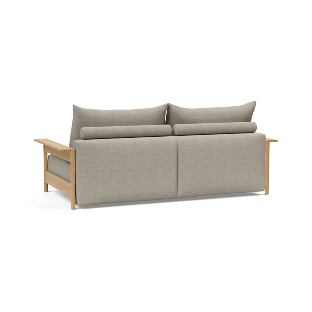 Canapea extensibila Malloy Wood Kenya Gravel 150x200cm