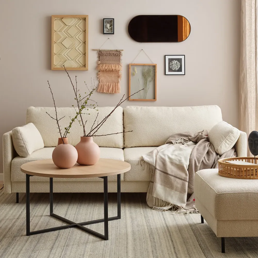 Canapea extensibila crem, 3 locuri Vox Estar