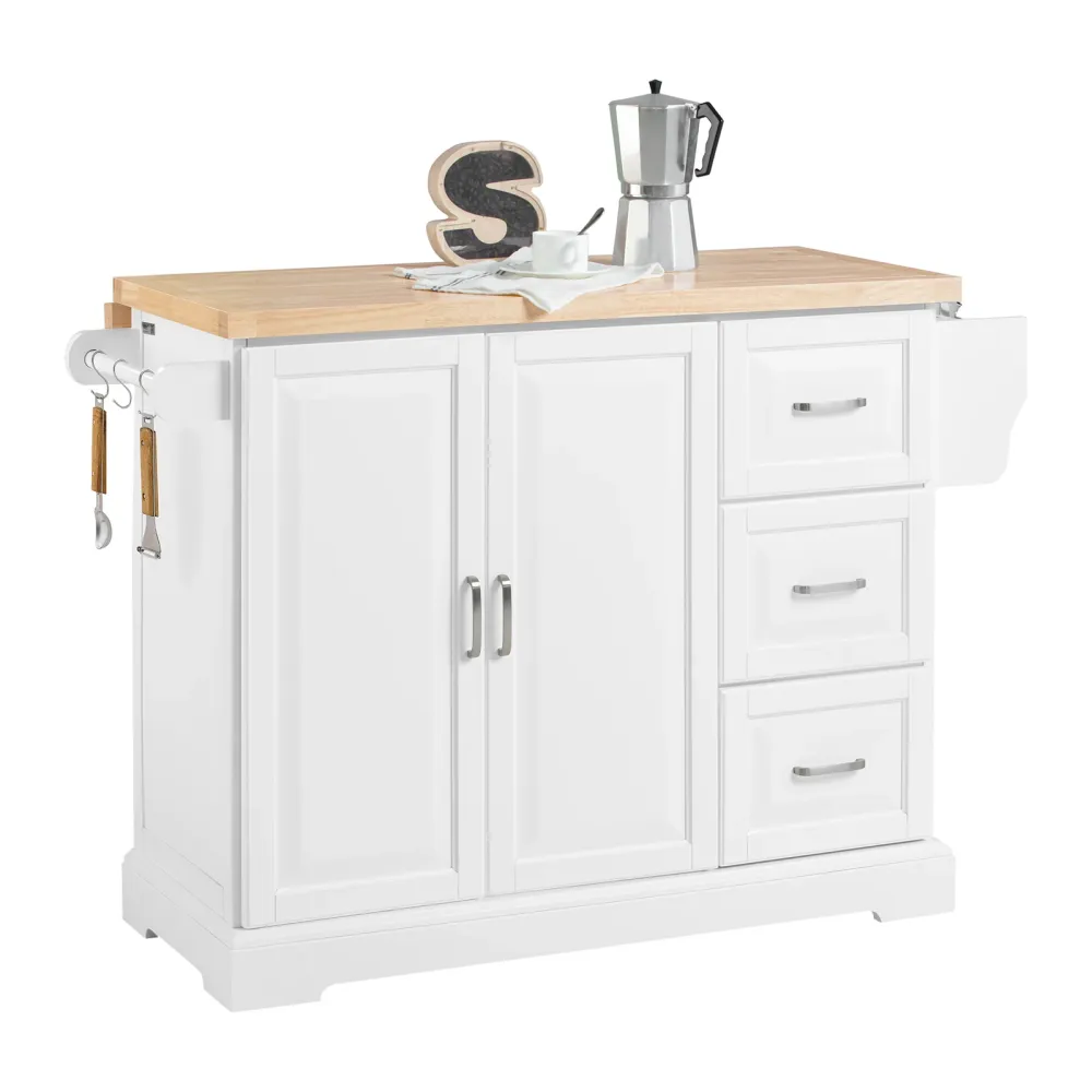 SoBuy Bufet cu blat cauciuc 130x71x91cm FKW41-WN