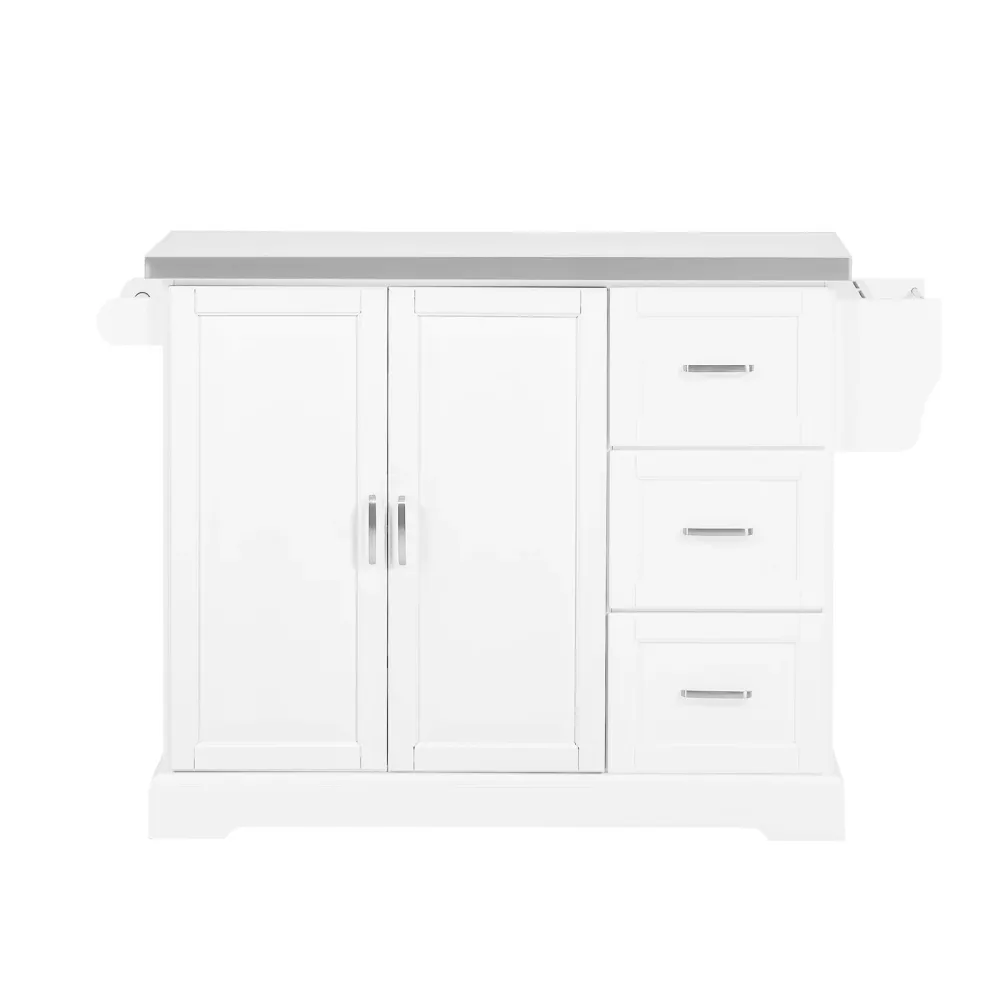 SoBuy Bufetă cu blat din oțel 130x71x91cm FKW41-ST