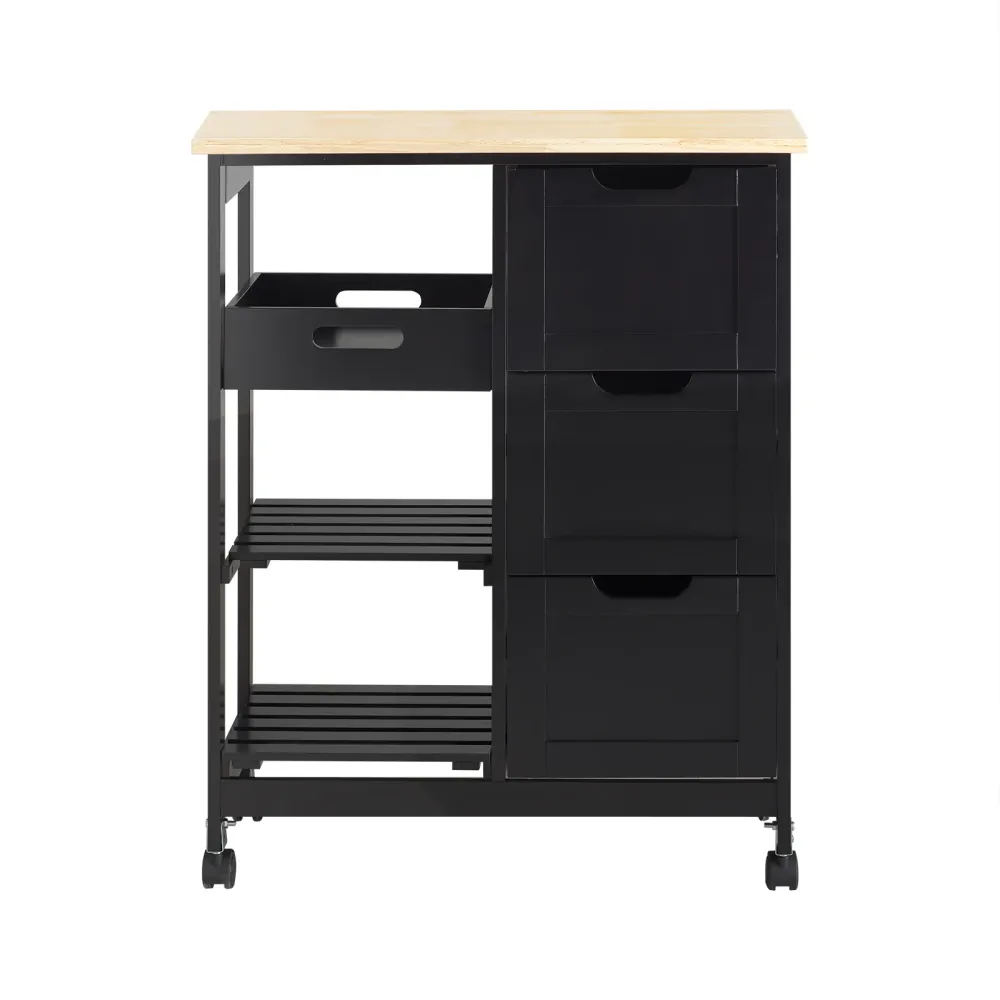SoBuy Bufetă cu roți 67x37x84,5cm FKW79-SCH