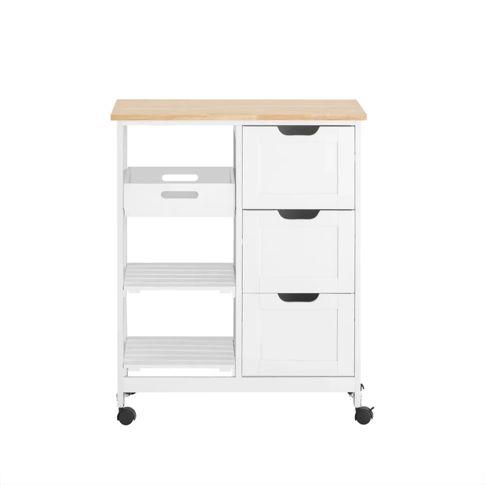 SoBuy Bufetă cu roți 67x37x84cm FKW79-W