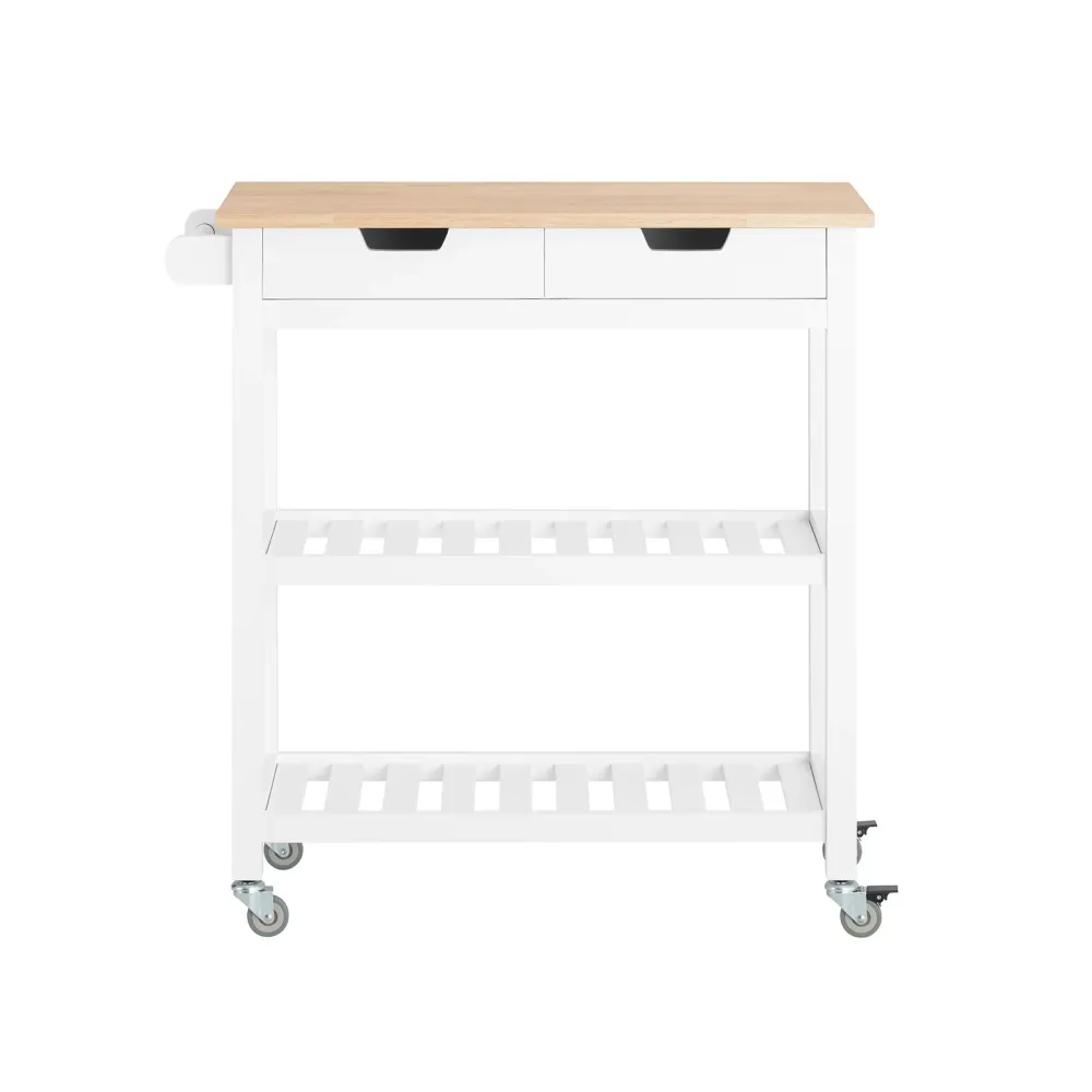 SoBuy Cărucior de bucătărie alb cu sertare 84x39x89cm FKW68-WN