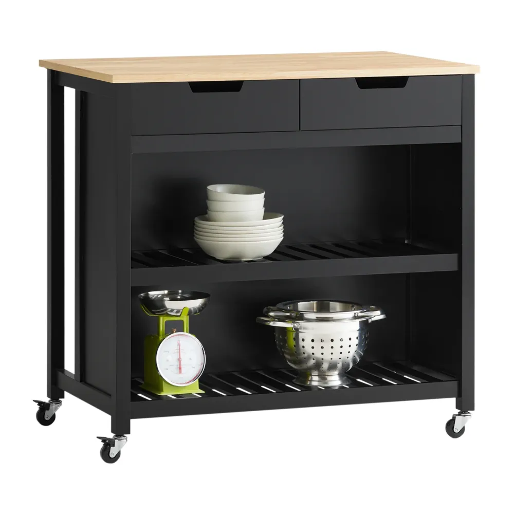 SoBuy FKW74-SCH Dulap de bucătărie cu economie de spațiu Cărucior de bucătărie cu roți Bufet de bucătărie Dulap de bucătăr...