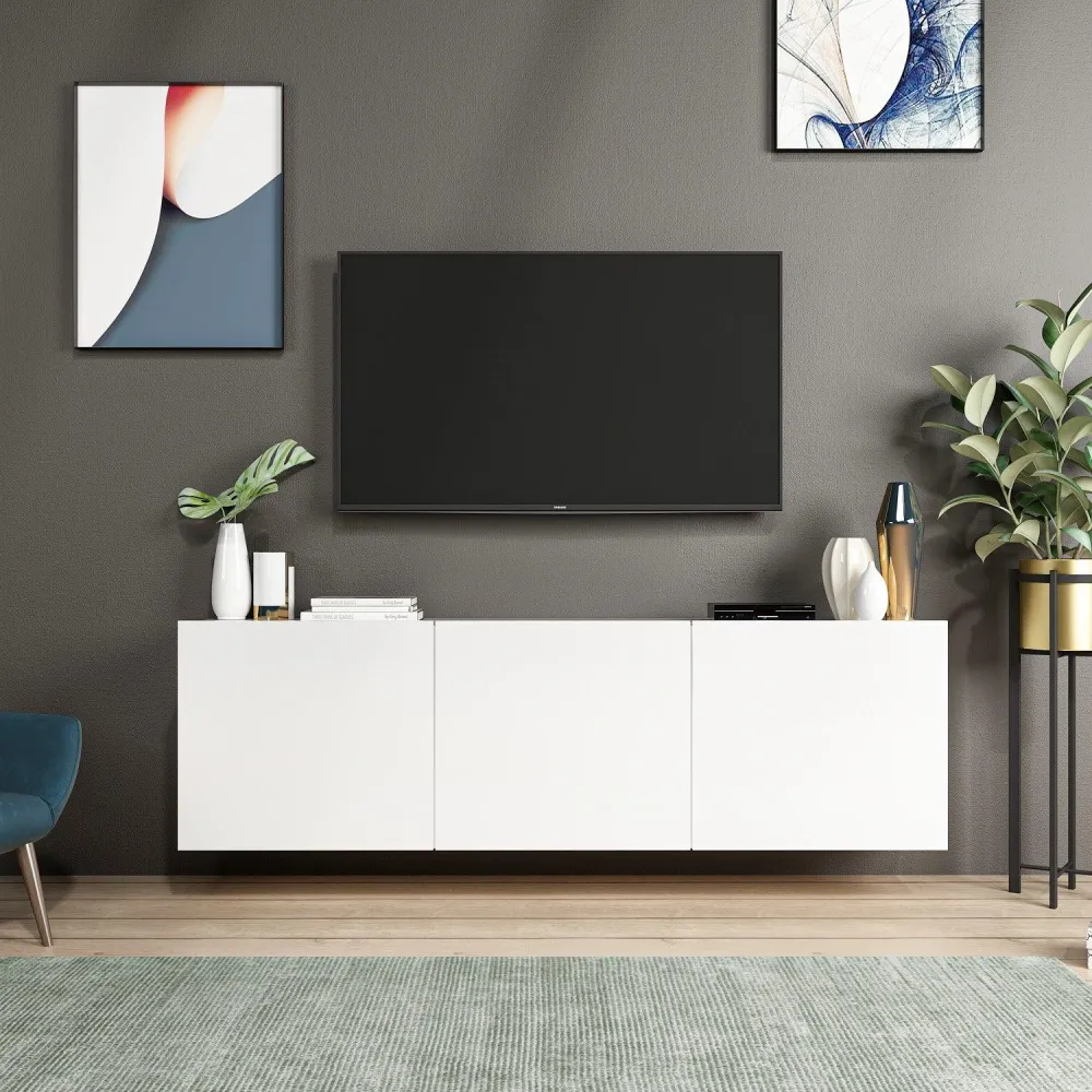 COMODA TV White, Alb, 31x44x150 cm