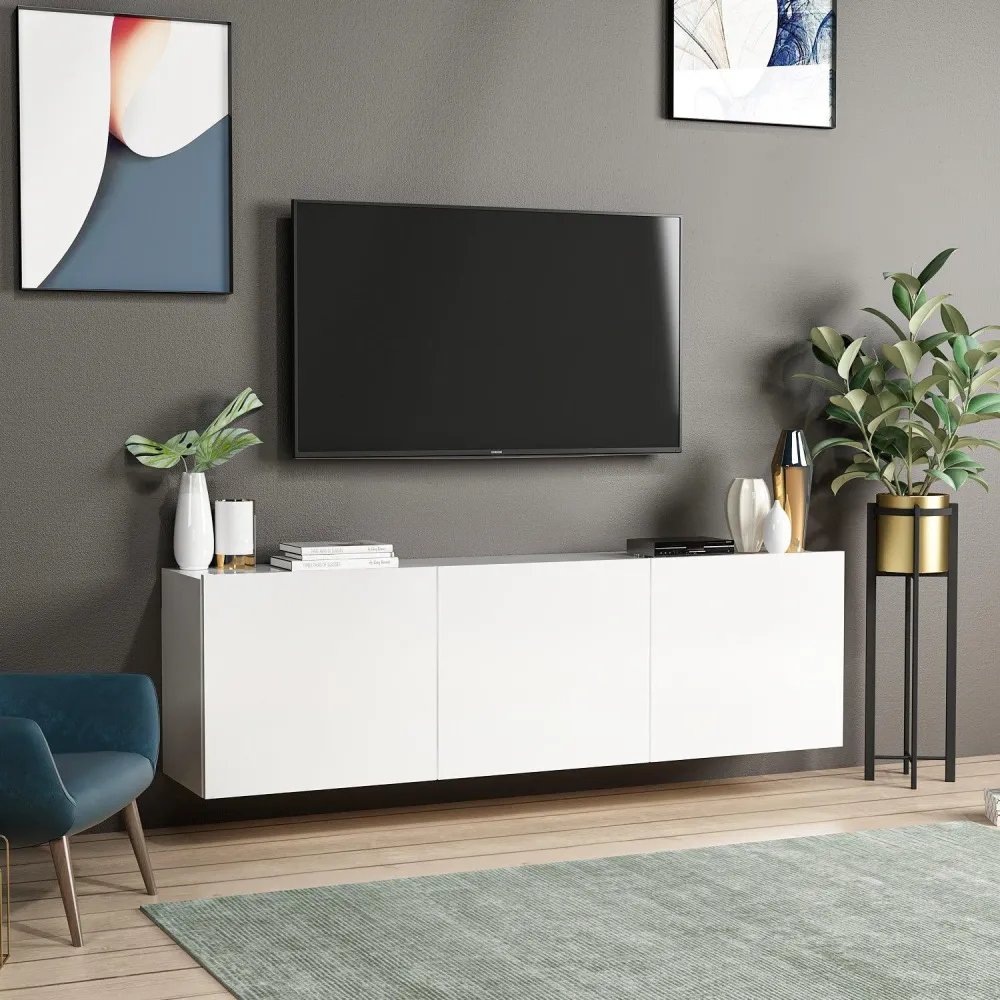 COMODA TV White, Alb, 31x44x150 cm