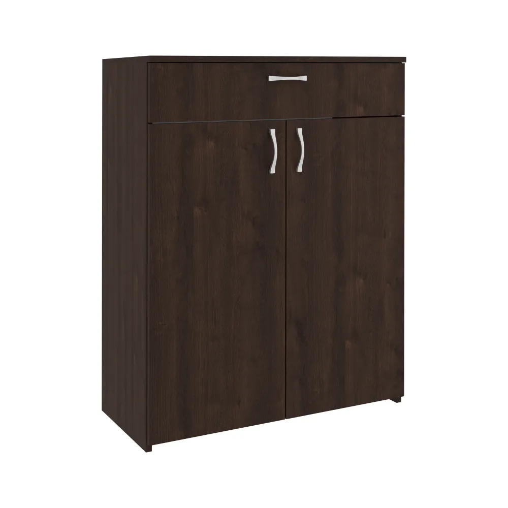 Comoda haaus Tisa, 1 Sertar, 2 Usi, Stejar Bronz, 80 x 35 x 100 cm