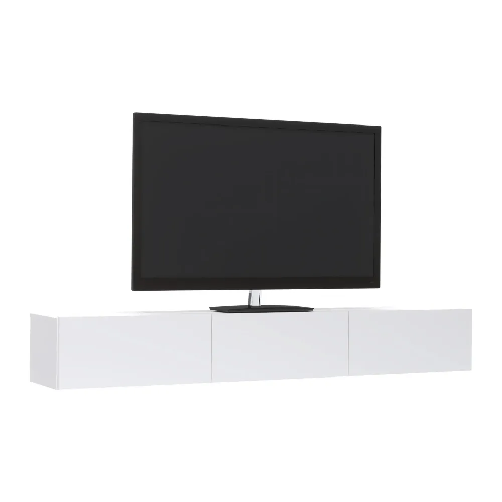 Comoda TV haaus Elba, Alb, 180 x 30 x 25 cm