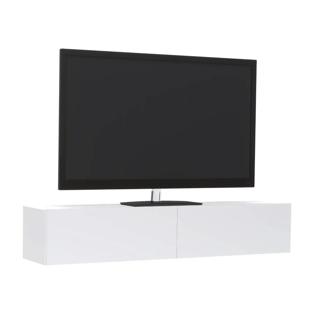 Comoda TV haaus Isla, 2 Usi, Alb, 135 x 28 x 25 cm