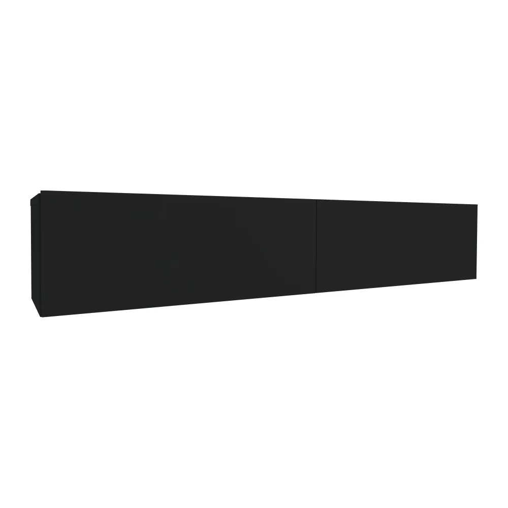 Comoda TV haaus Isla, 2 Usi, Negru, 135 x 28 x 25 cm