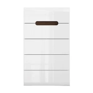 Comoda alba cu 5 sertare AZTECA TRIO , 60X41X104 CM