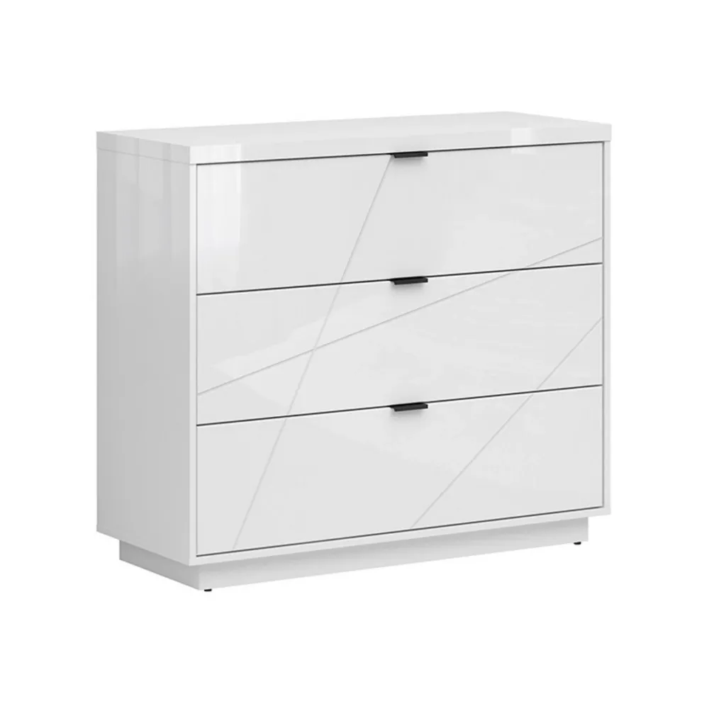 Comoda FORN, alb lucios, PAL, 106x42.5x93 cm