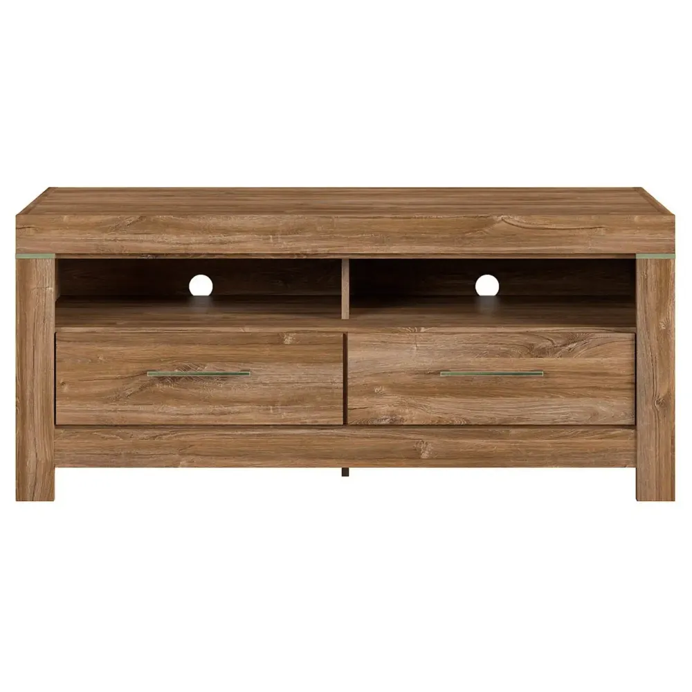 Comoda TV GENT, stejar, PAL, cu iluminare LED, 139x54x60 cm