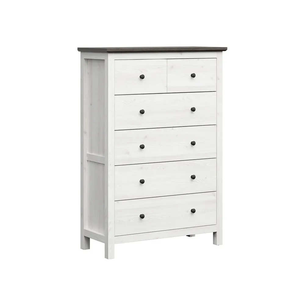 Comoda HESEN, zada sibiu deschis/pin larico, PAL, 101x44x145 cm