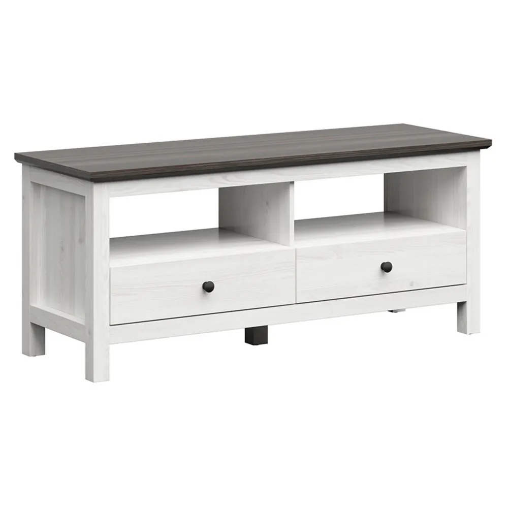Comoda TV HESEN, zada sibiu deschis/pin larico, PAL, 137x47x59 cm