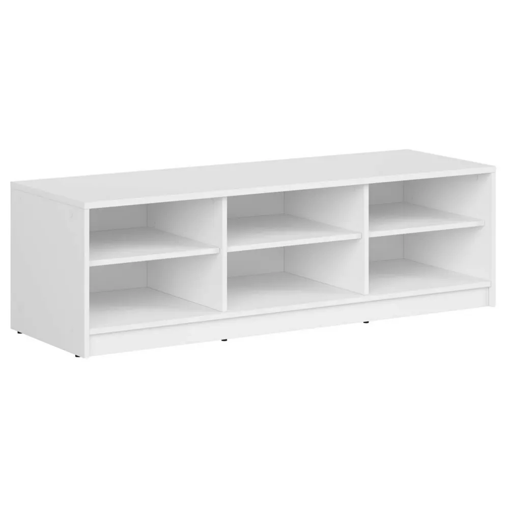 Comoda TV NEPO PLUS, alb, PAL laminat, 139x47x43 cm