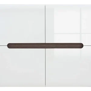 Comoda pentru hol 4 usi alb lucios AZTECA TRIO, 105X41X84 CM