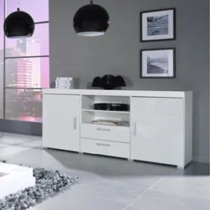 Comoda SAMBA REG-5, alb, 164x45x80 cm