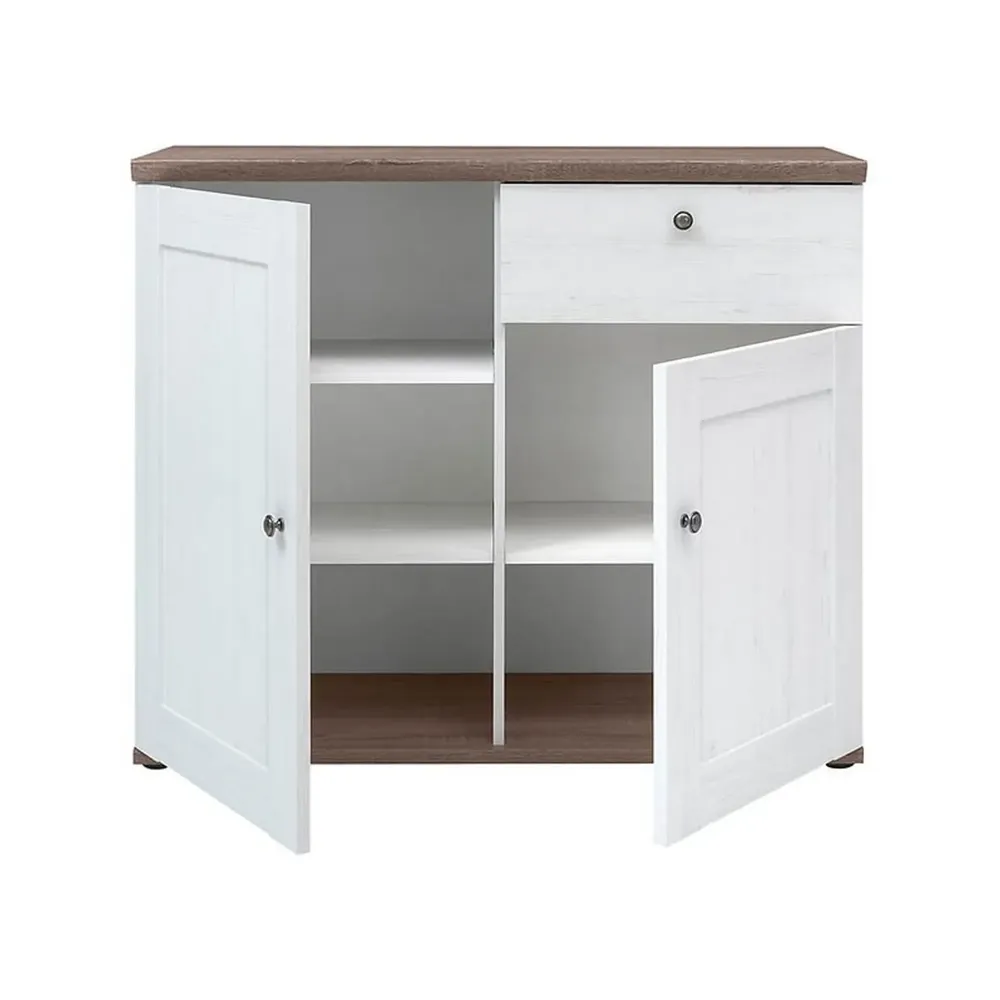 Comoda STOCKHOLM, alb andersen/stejar sonoma, PAL, 103x43x88 cm