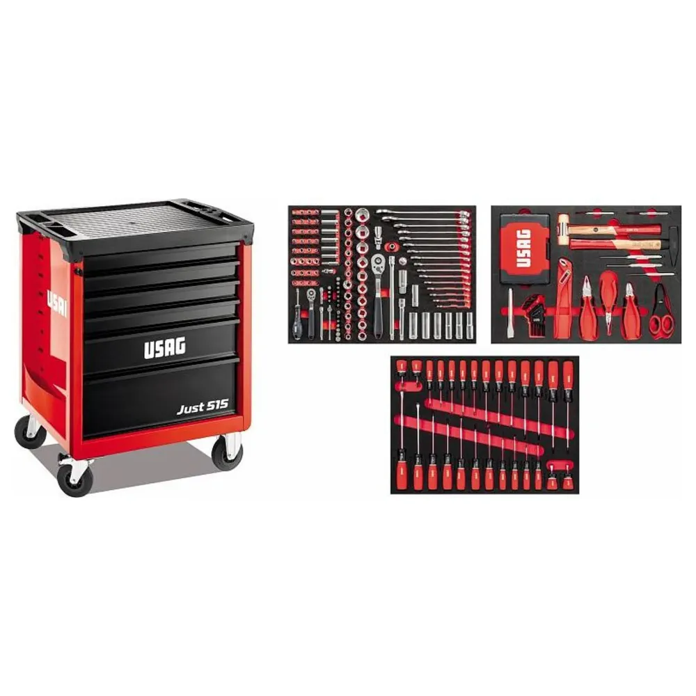 Cart USAG JUST 515 J6SM cu sortiment de întreținere de 265 de piese